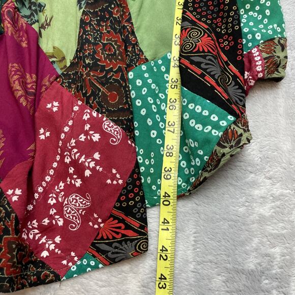 Paths of the Spirit Patchwork Boho Dress Womens L/XL Scoop Neck Asymmetrical - Picture 6 of 7